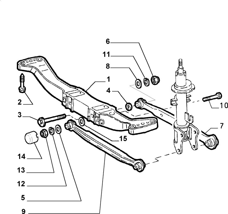 Příčné rameno zadní 147/156/GT 60629903
